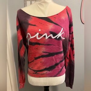 VS PINK tie dye pullover sweatshirt